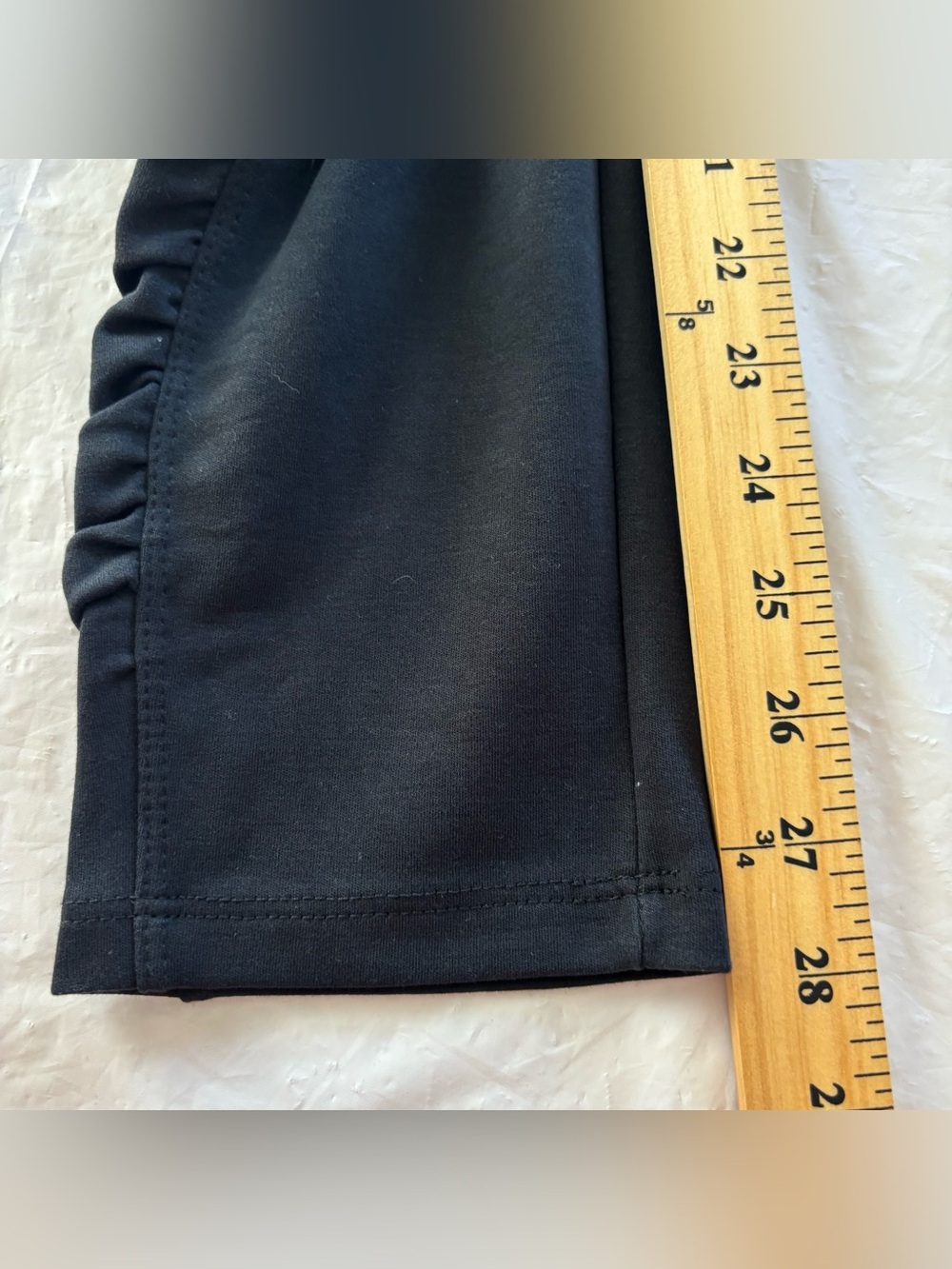 NWT Picadilly Black Straight-Leg Dress Pants Ruched Ankle SZ M - Picture 5 of 9